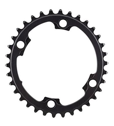 absoluteBlack Winter road oval  inner chainring Grey 110/4 BCD click to zoom image