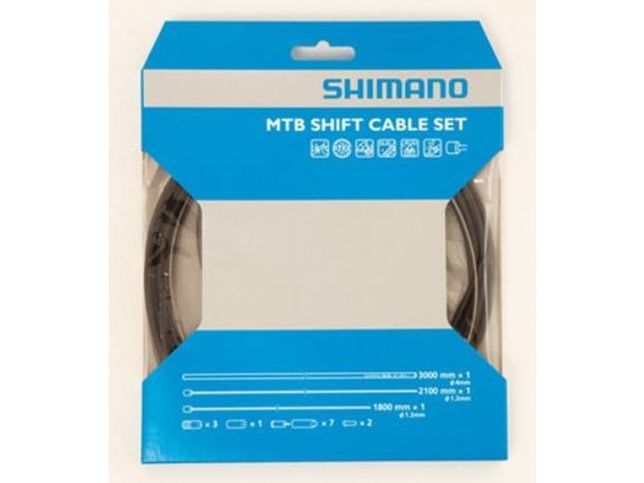 Shimano MTB XTR gear cable set with SIL-TEC coated inner wire, black click to zoom image