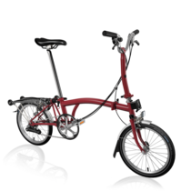 Brompton C-Line Explore Mid 6sp with Rack  -House Red