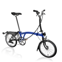 Brompton C-Line Explore Mid 6sp with Rack Piccadilly Blue -Black